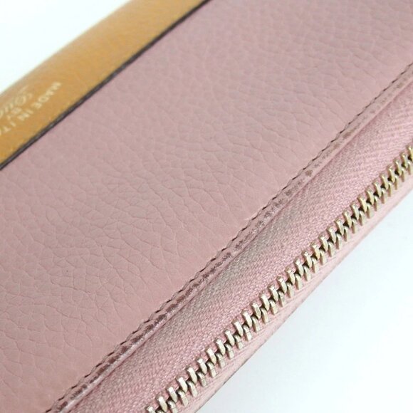 Authentic GUCCI 307984.496353 Zip Around Bamboo purse leather [Used] - Picture 7 of 16